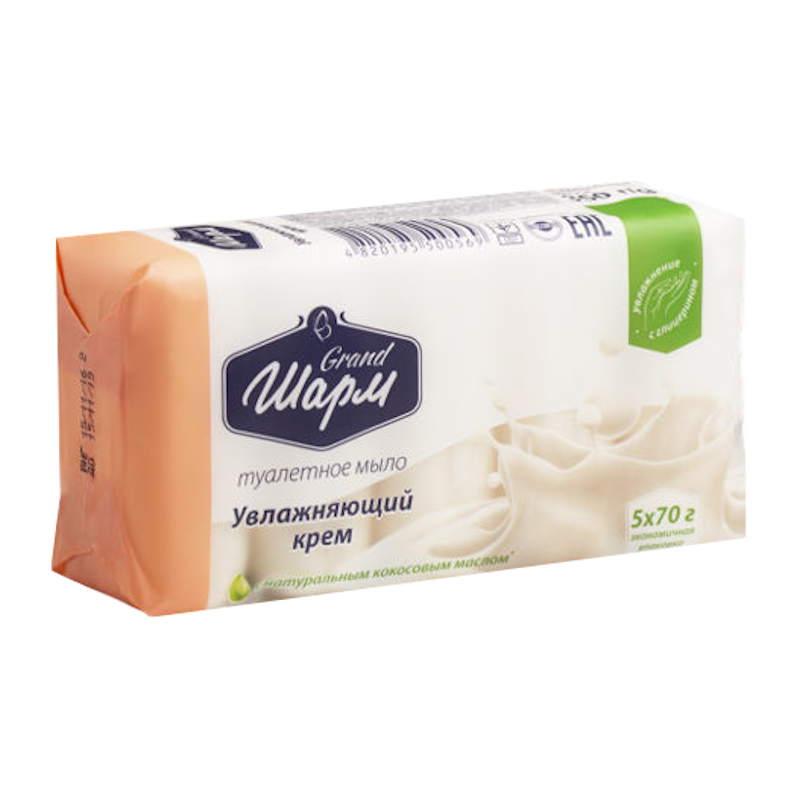 Мило тверде Grand Шарм Зволожуючий крем (5х70г) (4820195500569)